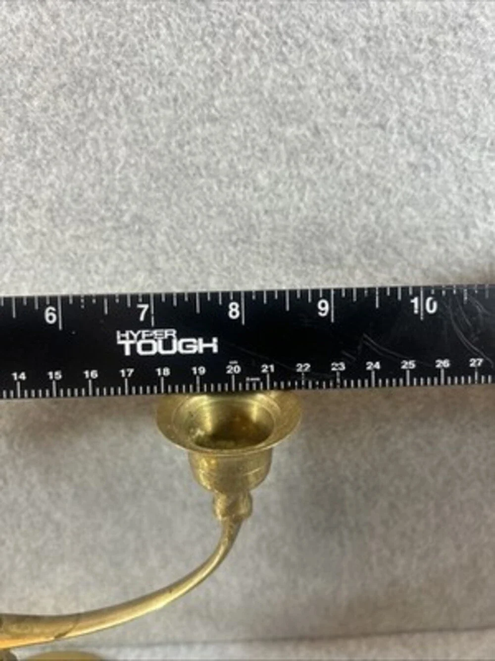 Vtg Brass 3 Taper Candle Holder Candelabra 9.5